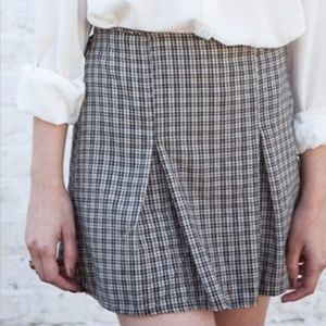 Brandy Melville Plaid & Pleated Skirt